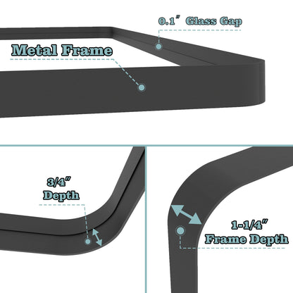 Specchio da bagno con cornice da parete