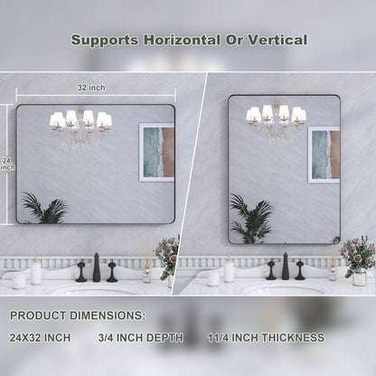 Specchio da bagno con cornice da parete