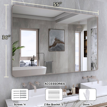 Specchio da bagno con cornice da parete
