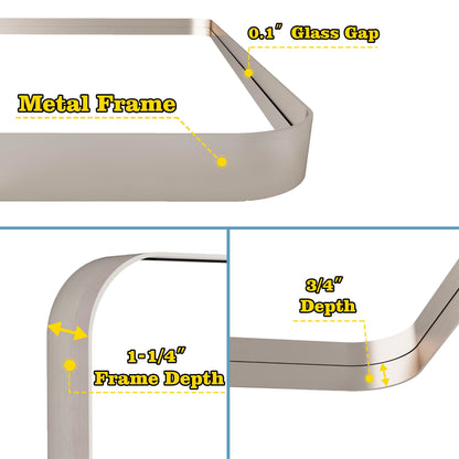 Specchio da bagno con cornice da parete