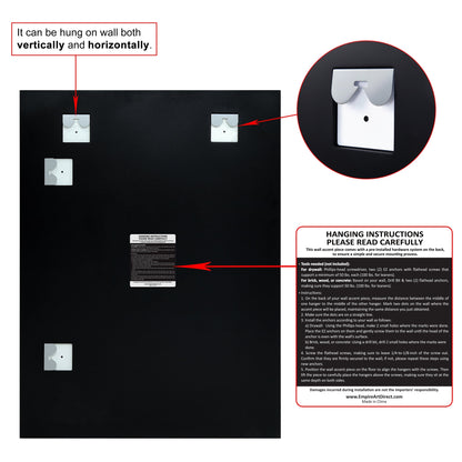 Specchio da parete con prisma smussato senza cornice - Quadrato/Rettangolare - Trasparente