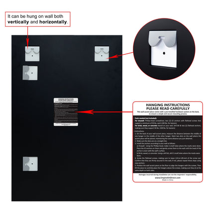 Specchio da parete con prisma smussato senza cornice - Quadrato/Rettangolare - Trasparente