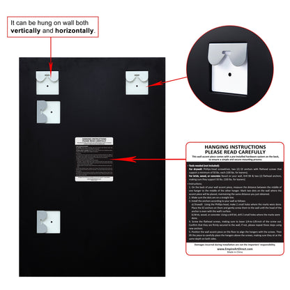 Specchio da parete con prisma smussato senza cornice - Quadrato/Rettangolare - Trasparente