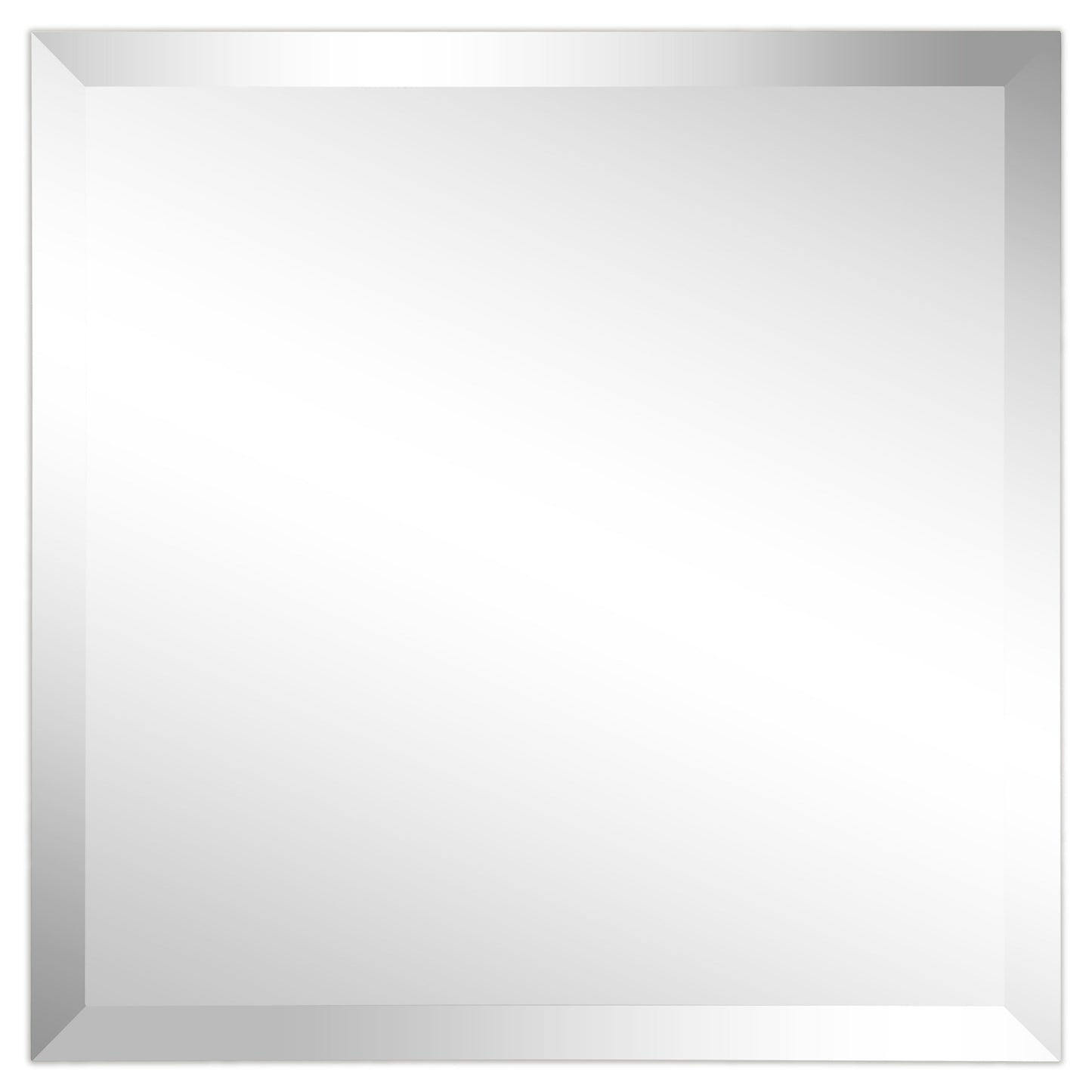 Specchio da parete con prisma smussato senza cornice - Quadrato/Rettangolare - Trasparente