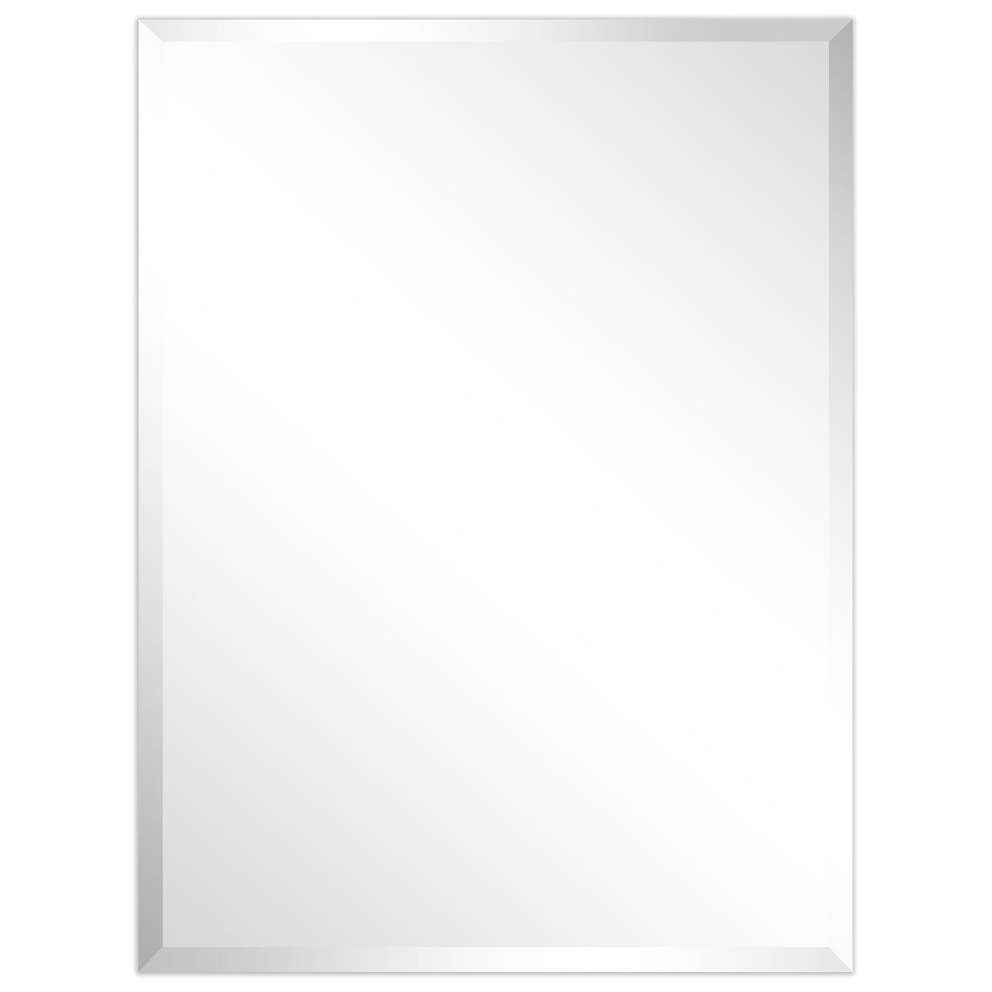 Specchio da parete con prisma smussato senza cornice - Quadrato/Rettangolare - Trasparente