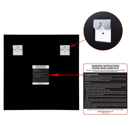 Specchio da parete con prisma smussato senza cornice - Quadrato/Rettangolare - Trasparente