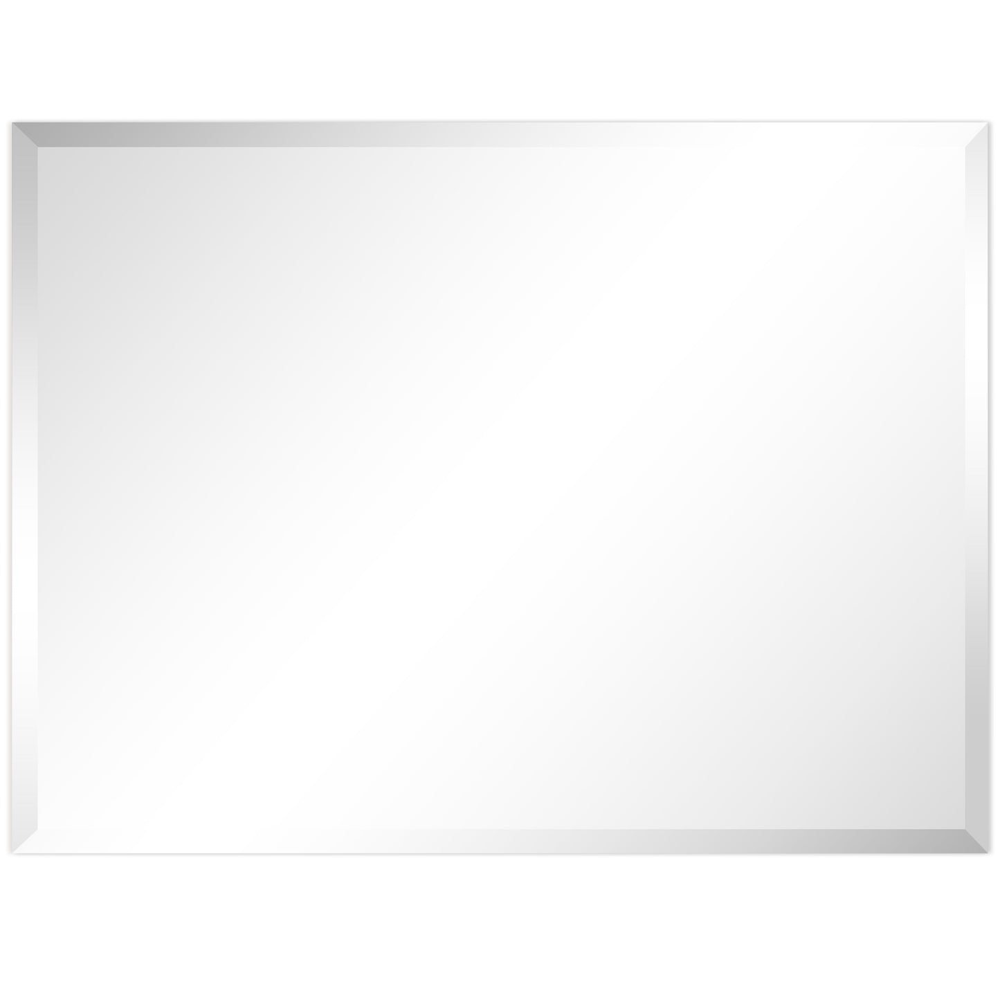 Specchio da parete con prisma smussato senza cornice - Quadrato/Rettangolare - Trasparente