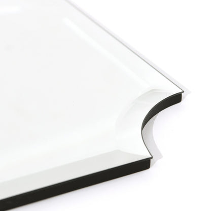 Specchio da parete rettangolare senza cornice, smussato, per bagno, toeletta, camera da letto, con 1 bordo smussato - Trasparente