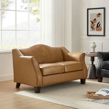 Divano Franco Traditional da 60 pollici in vera pelle di HULALA HOME