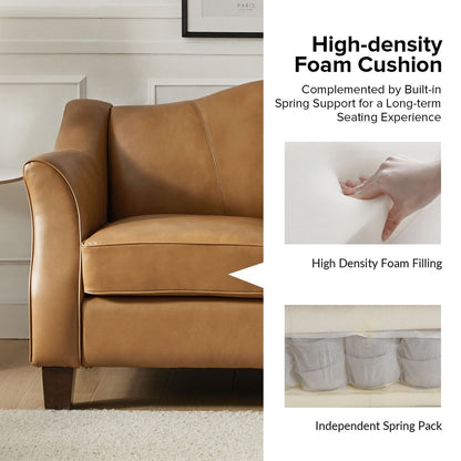 Divano Franco Traditional da 60 pollici in vera pelle di HULALA HOME