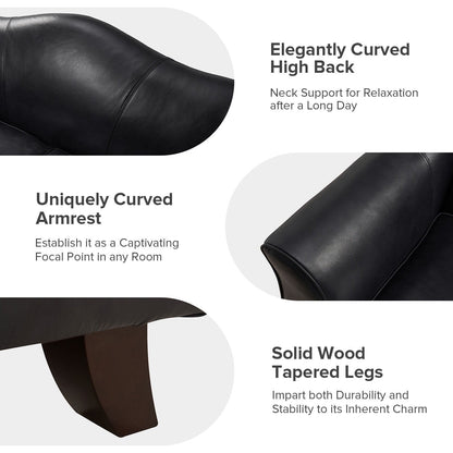 Divano Franco Traditional da 60 pollici in vera pelle di HULALA HOME