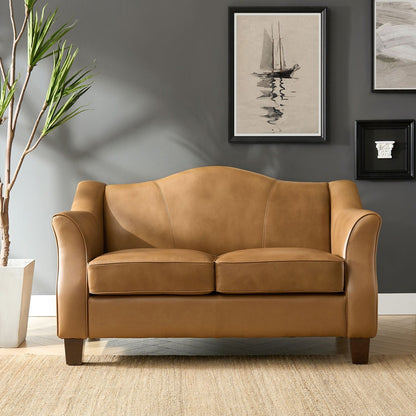 Divano Franco Traditional da 60 pollici in vera pelle di HULALA HOME