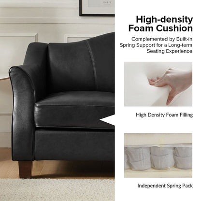 Divano Franco Traditional da 60 pollici in vera pelle di HULALA HOME