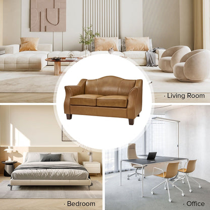 Divano Franco Traditional da 60 pollici in vera pelle di HULALA HOME