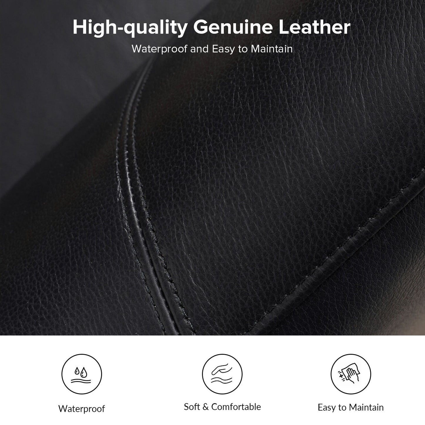 Divano Franco Traditional da 60 pollici in vera pelle di HULALA HOME