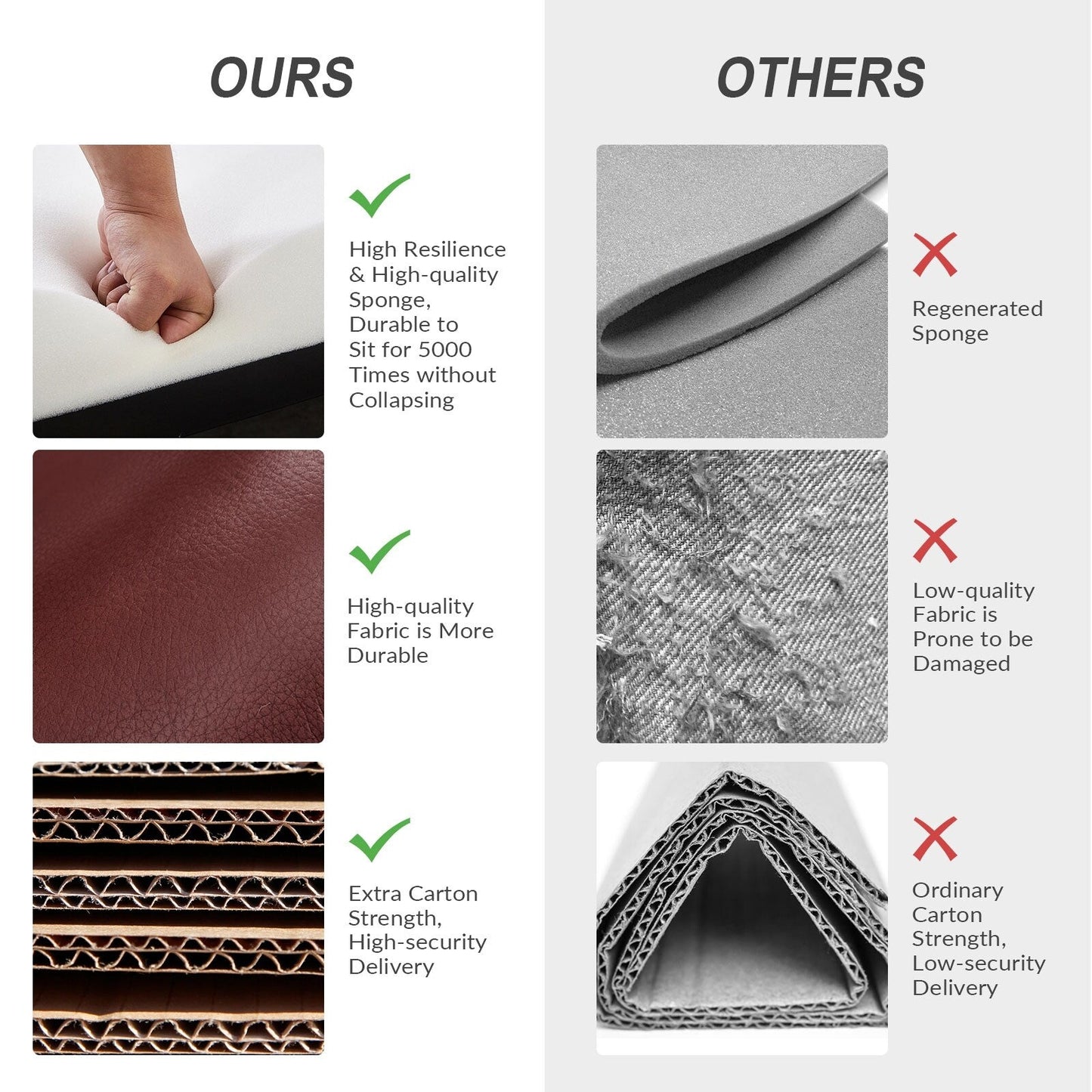 Divano Franco Traditional da 60 pollici in vera pelle di HULALA HOME