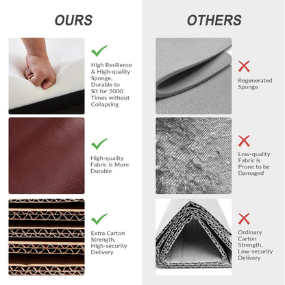 Divano Franco Traditional da 60 pollici in vera pelle di HULALA HOME