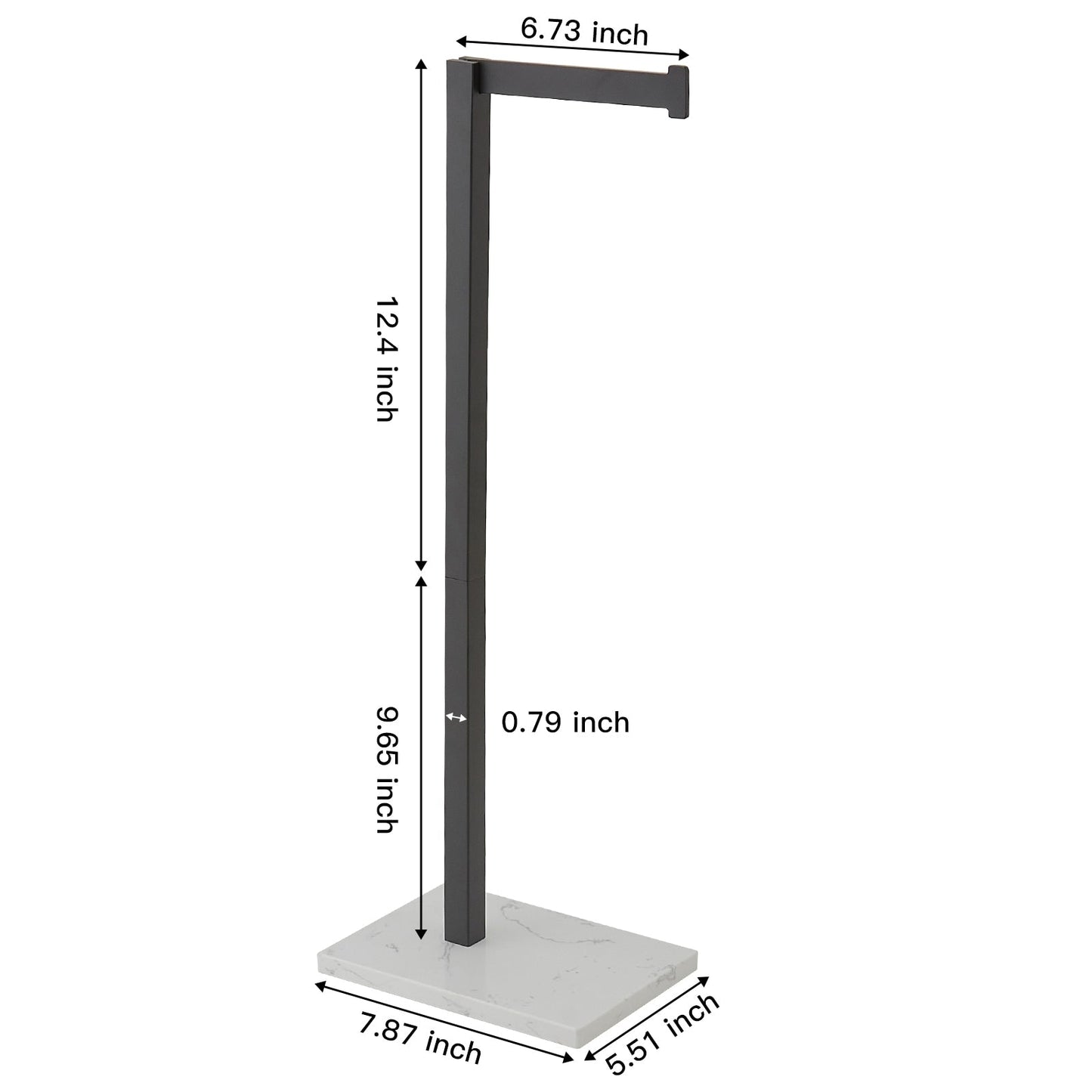 Porta carta igienica indipendente con base in marmo naturale