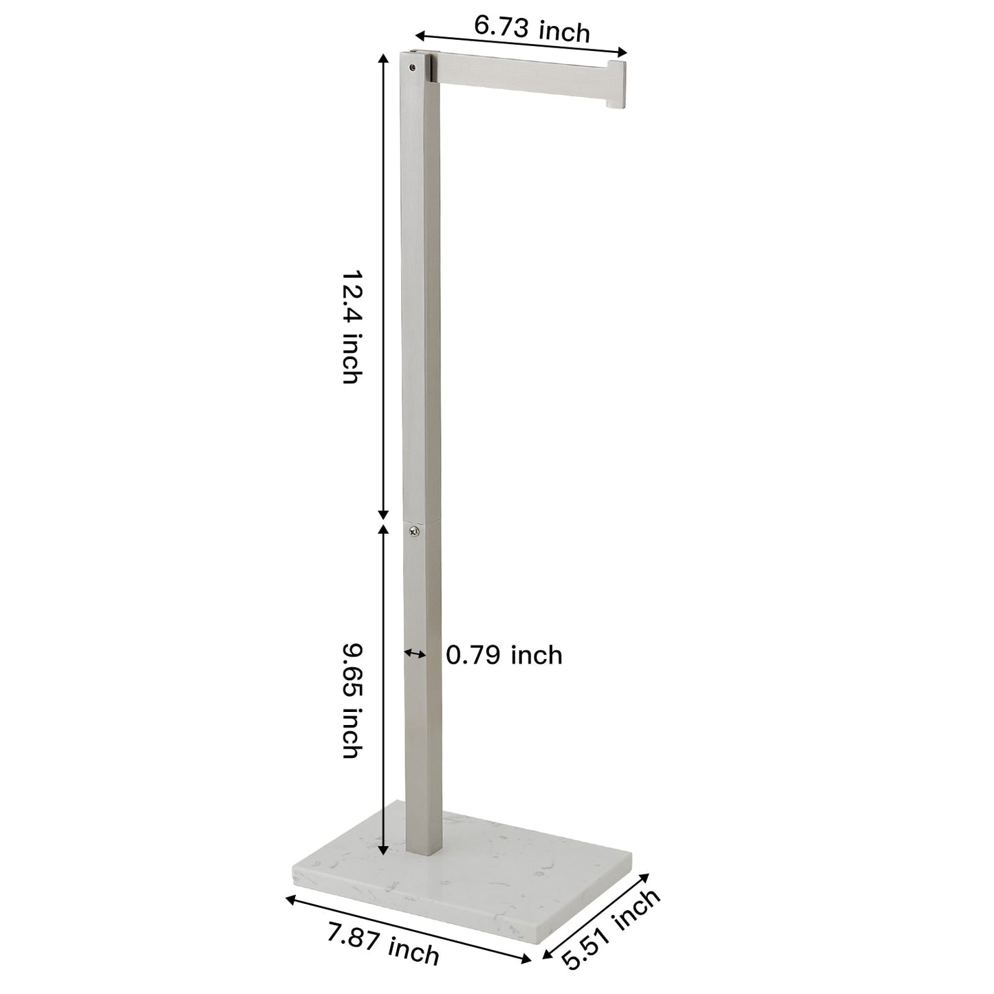 Porta carta igienica indipendente con base in marmo naturale