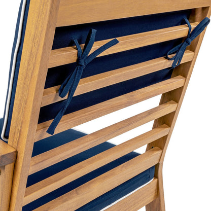 Set da esterno per patio Freja, 4 pezzi, in legno di acacia, stile costiero, moderno, con cuscini, di JONATHAN Y