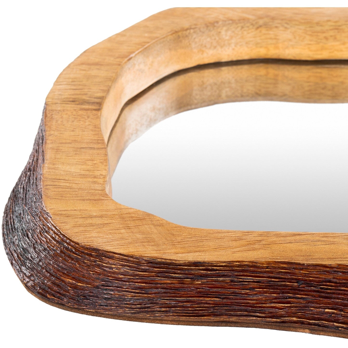 Specchio oblungo in legno naturale Livabliss Freja