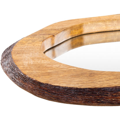 Specchio oblungo in legno naturale Livabliss Freja