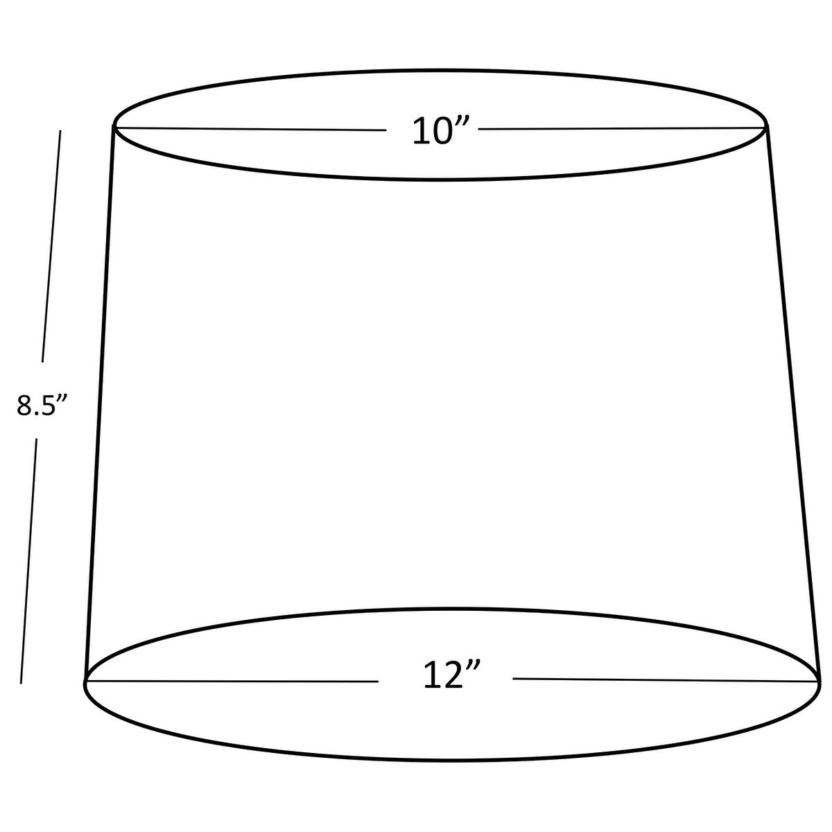 Paralume in tela di iuta a tamburo francese, misura inferiore da 12 a 16