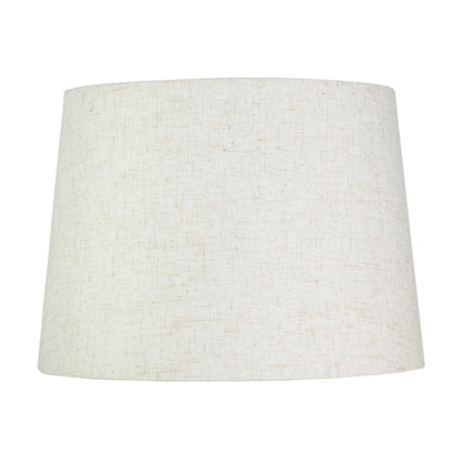 Paralume a tamburo francese, lino testurizzato, 12 superiore, 14 inferiore, 10 inclinato