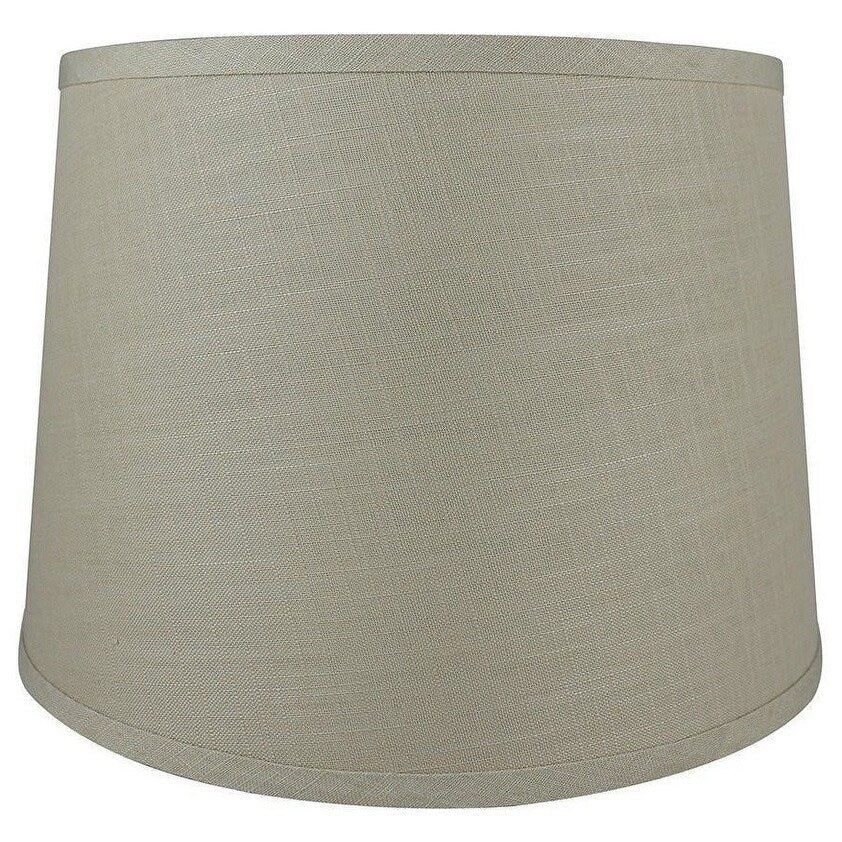 Paralume a tamburo francese, lino testurizzato, 12 superiore, 14 inferiore, 10 inclinato