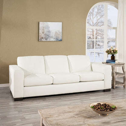 Divano oversize in vera pelle - Divano da soggiorno di metà secolo dal comfort estremo, divano moderno con robuste gambe a blocco