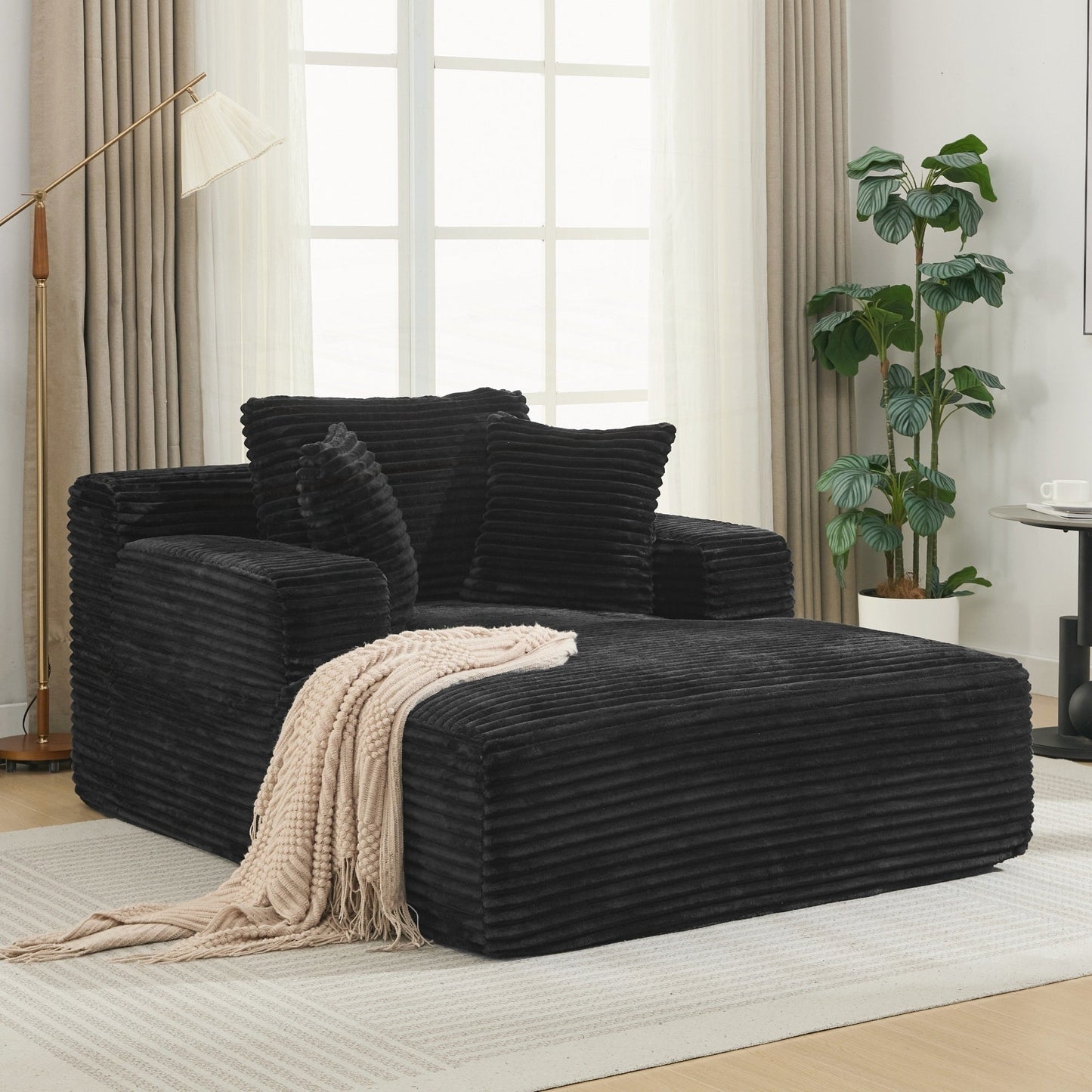 Divano letto chaise longue completamente compresso