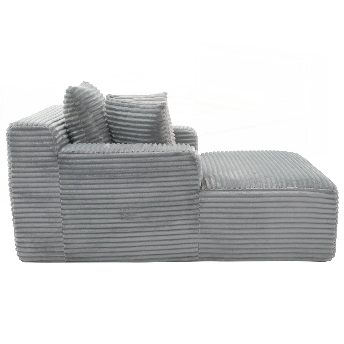 Divano letto chaise longue completamente compresso