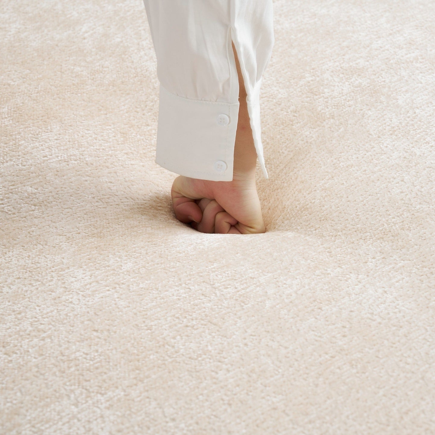 Divano componibile a L a compressione completa con chaise longue curva, divano modulare in ciniglia, divano a compressione