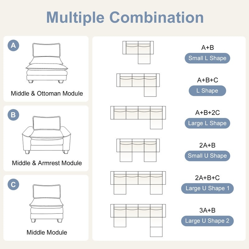 Divano in ciniglia con cuscino doppio KD completo e pouf