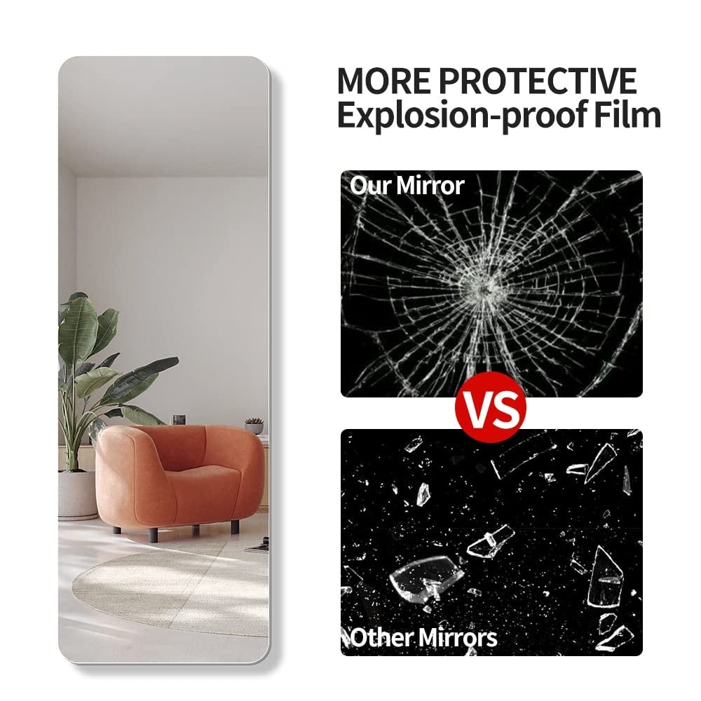 Specchio a parete a figura intera senza cornice