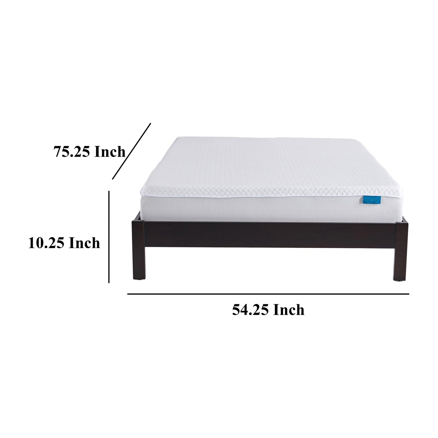Materasso matrimoniale con livello di supporto medio-rigido, schiuma bianca da 10 pollici