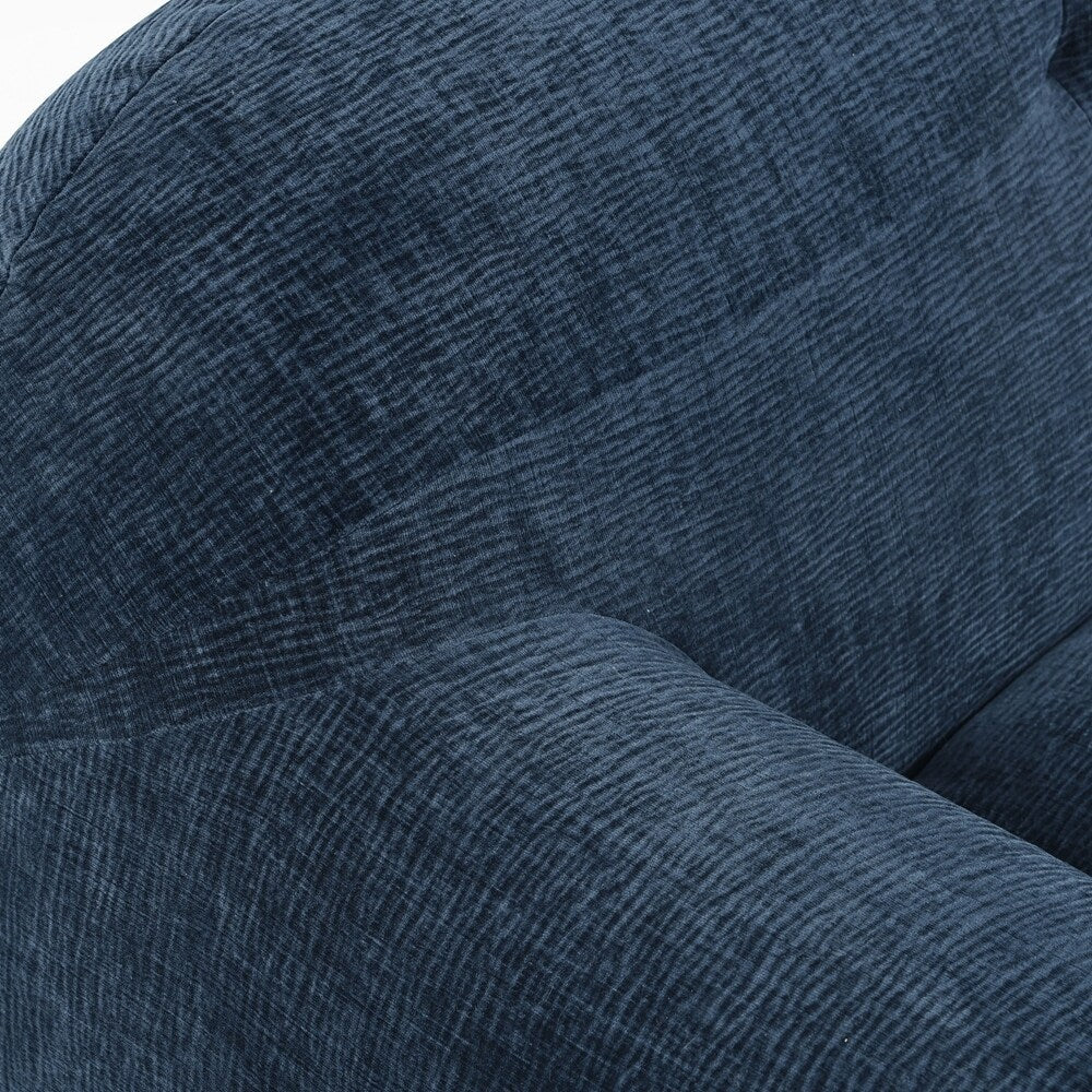 Divano a 3 posti in tessuto di ciniglia con design a compressione in spugna completa e stile capitonné