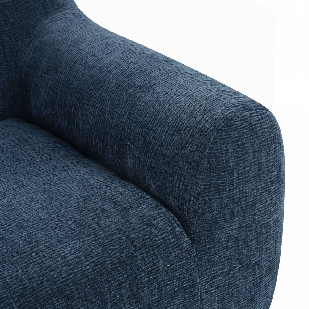 Divano a 3 posti in tessuto di ciniglia con design a compressione in spugna completa e stile capitonné