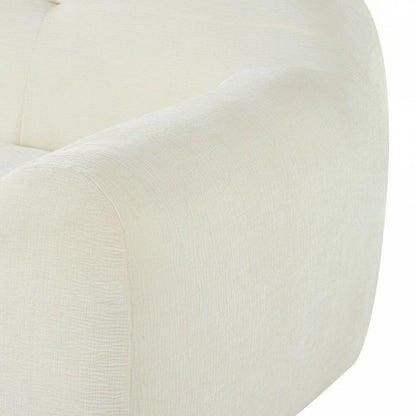 Divano a 3 posti in tessuto di ciniglia con design a compressione in spugna completa e stile capitonné