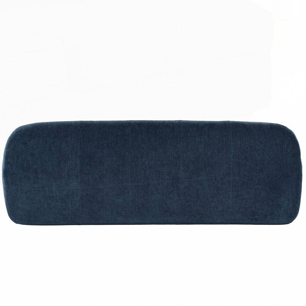 Divano a 3 posti in tessuto di ciniglia con design a compressione in spugna completa e stile capitonné