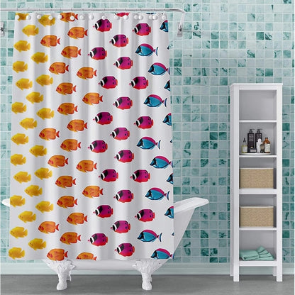 Tenda da doccia moderna e divertente in vinile PEVA stampato 72x72 in stili colorati