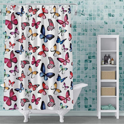 Tenda da doccia moderna e divertente in vinile PEVA stampato 72x72 in stili colorati