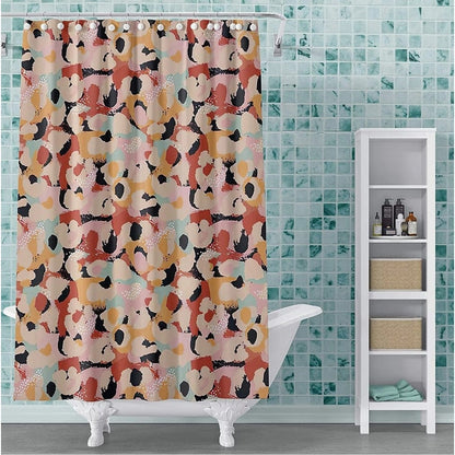 Tenda da doccia moderna e divertente in vinile PEVA stampato 72x72 in stili colorati