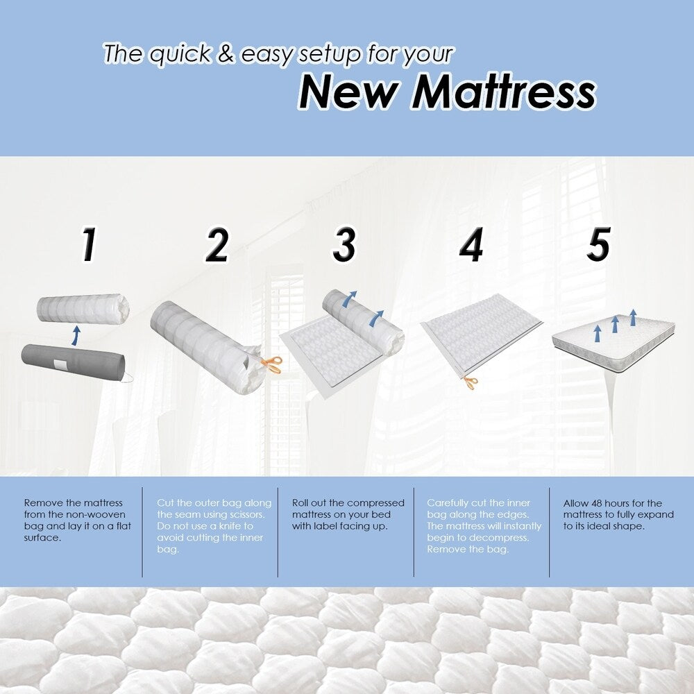 Materasso a molle insacchettate Furinno da 8 pollici, Queen