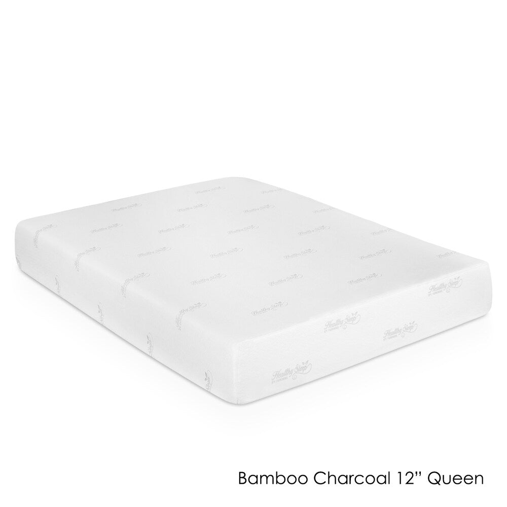 Materasso in memory foam Furinno HSleep da 12 pollici Queen-size infuso di carbone di bambù