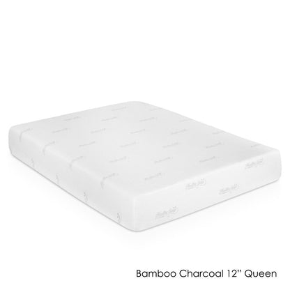 Materasso in memory foam Furinno HSleep da 12 pollici Queen-size infuso di carbone di bambù