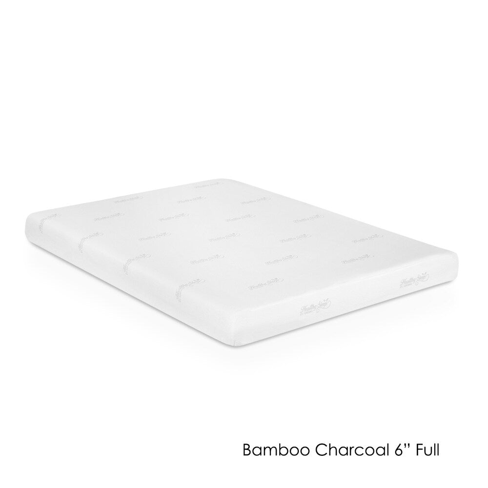 Materasso in memory foam Furinno HSleep da 6 pollici, formato standard, infuso di carbone di bambù