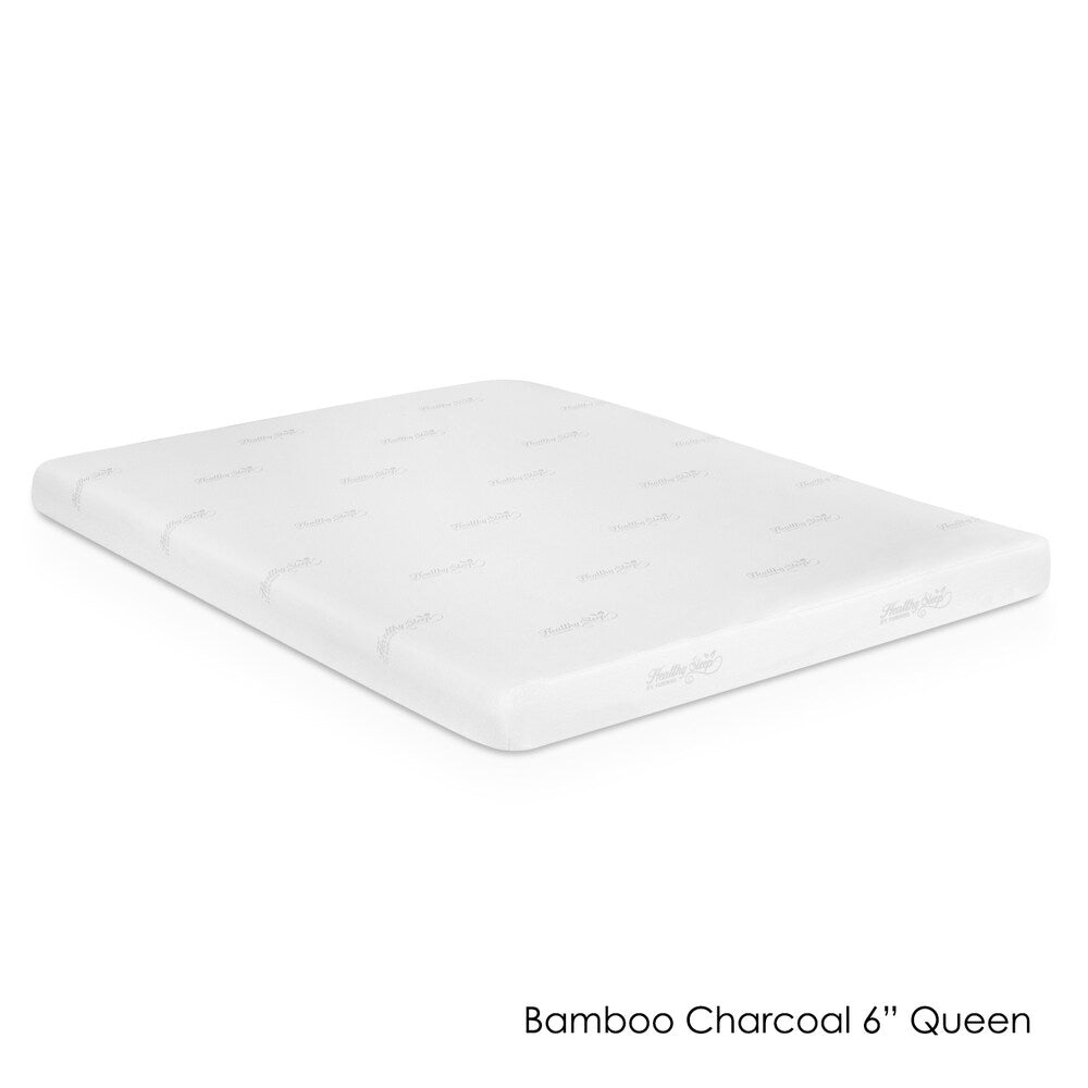 Materasso in memory foam Furinno HSleep da 6 pollici Queen-size infuso di carbone di bambù