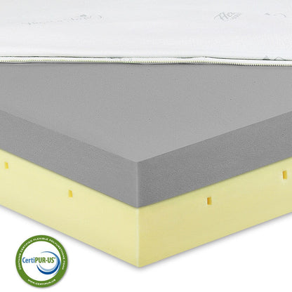 Materasso in memory foam Furinno HSleep da 6 pollici Queen-size infuso di carbone di bambù