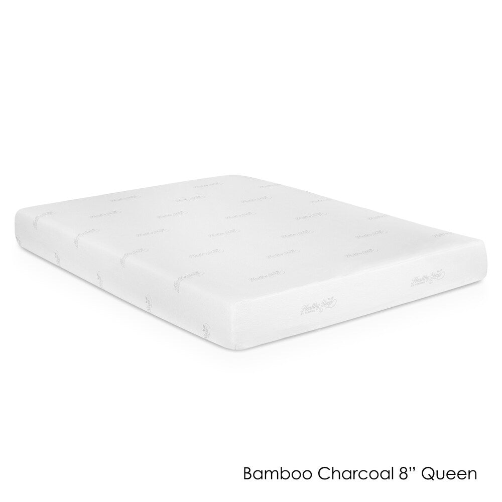 Materasso in memory foam Furinno HSleep da 8 pollici Queen-size infuso di carbone di bambù